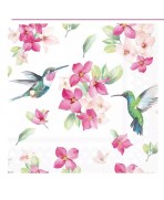 Servilleta 33x33 cm - Colibríes diligentes blancos