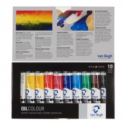 Estuche de Óleo 10 colores básicos en tubos de 20 ml