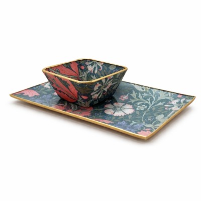 Taller Con servilletas cuenco doble cara y bandeja - decoupage sobre vidrio. Elige la fecha que más te convenga.