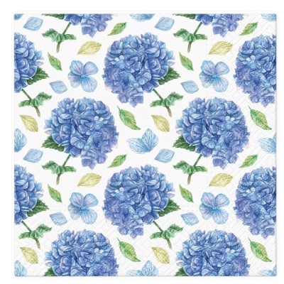 Servilletas de 33cmx33cm Hortensia rítmica