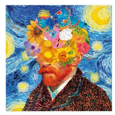Servilletas de 33cmx33cm El sueño floral de Van Gogh