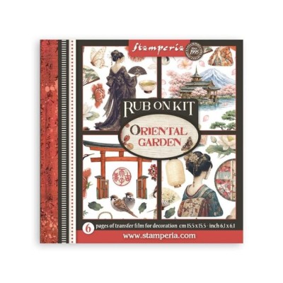 Stamperia Oriental Garden Rub-On Kit 15,5x15,5 cm