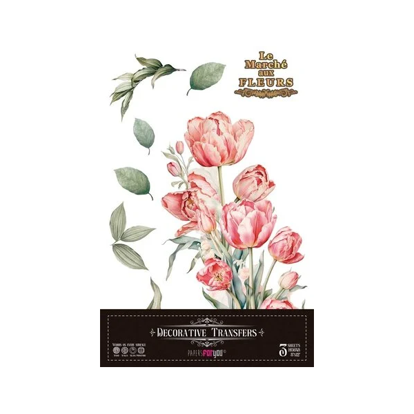La Vie En Fleurs Decor Transfers 8x12"