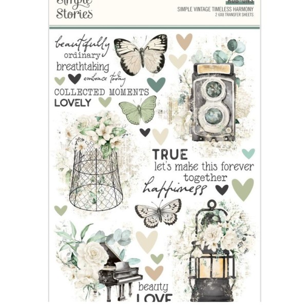 Simple Stories Rub-On Transfers  vintage timeless