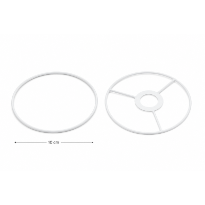 Juego de aros de 10cm metálicos para pantalla de lámpara cilíndrica