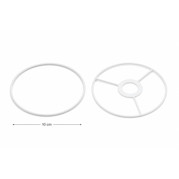 Juego de aros de 10cm metálicos para pantalla de lámpara cilíndrica