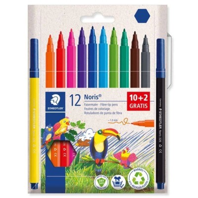 Rotuladores Staedtler Noris Club 326 WP10 | Caja 10 Colores +2