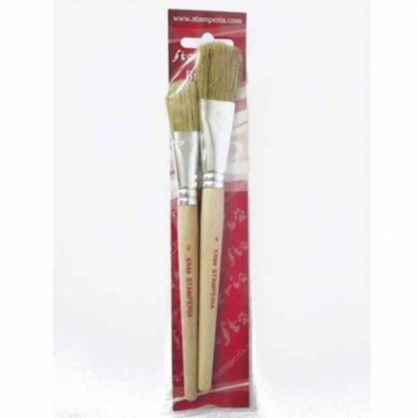Pinceles Tamponadores Stamperia KR86 | Set 2 Pinceles de Pelo Natural