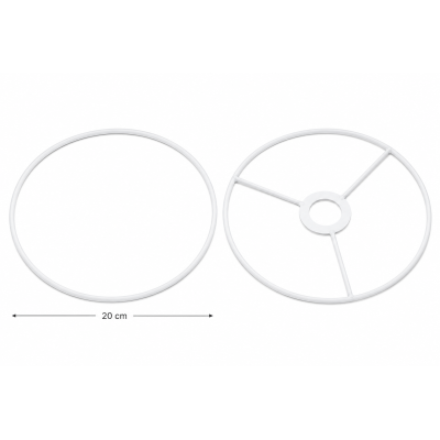 Juego de aros de 25cm metálicos para pantalla de lámpara cilíndrica