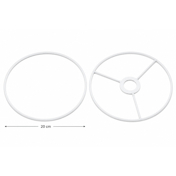 Juego de aros de 25cm metálicos para pantalla de lámpara cilíndrica