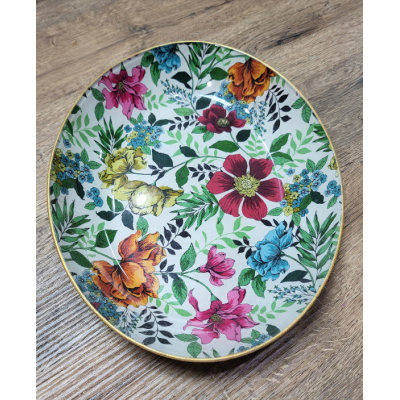 Monográfico decoupage con tela sobre vidrio