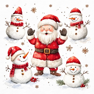Servilletas 33x33 cm Santa
