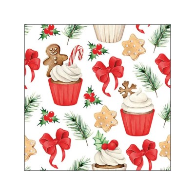 Servilletas 33x33 cm dulces navideños