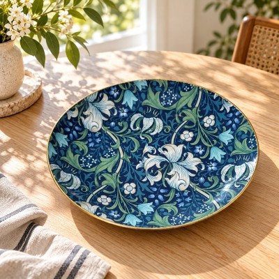 Monográfico decoupage con tela sobre vidrio