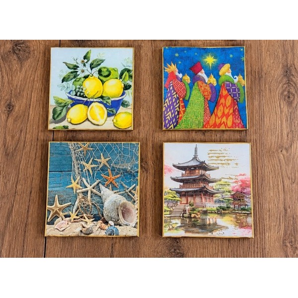 Taller iniciación a decoupage con servilletas sobre cristal.