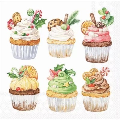 Servilletas 33x33 cm dulces navideños