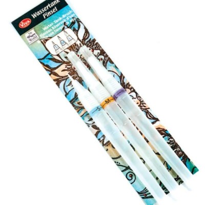 Set de 3 Pinceles con Depósito de Agua Viva Decor