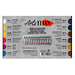 Caja de 12 óleos extrafinos 20 ml Titan