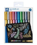 Estuche 10 rotuladores metálicos en colores surtidos