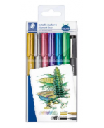Estuche 6 rotuladores metálicos en colores surtidos