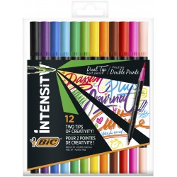 Rotulador BIC  brush Intensity dos puntas 12 colores