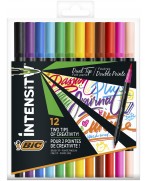 Rotulador BIC  brush Intensity dos puntas 12 colores