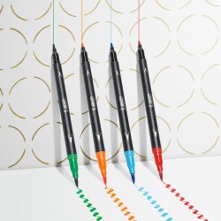 Rotulador BIC  brush Intensity dos puntas 12 colores