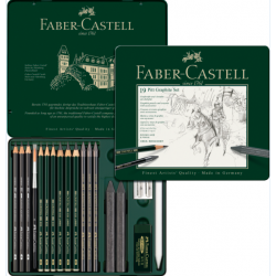 Pitt Grafito estuche de metal con 19 piezas Faber Castell