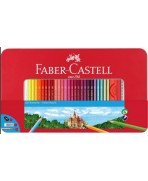 Lápiz de color con forma hexagonal en estuche de metal Faber Castell