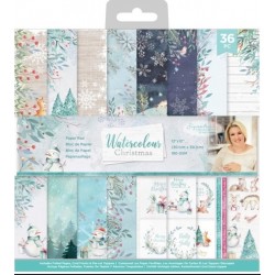 Pack de 36 hojas Crafter's Companion Sara Signature Watercolour Christmas Collection