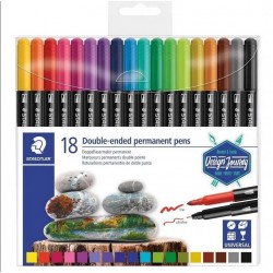 STAEDTLER rotulador permanente doble punta