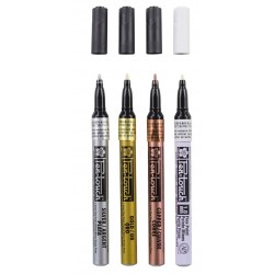 Sakura Pen-Touch fino. Blanco, oro, plata, cobre y negro por unidad.