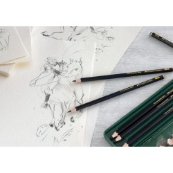Estuche de metal Lápiz de grafito mate- Pitt Graphite Matt
