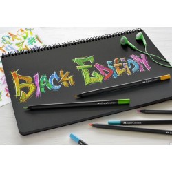 Estuche de cartón con 12 lápices de color Black Edition Faber Castell