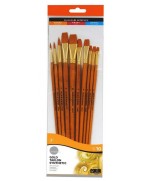 Set de 10 pinceles Gold Taklon Synthetic