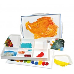 Paleta hermética antiadherente para pintura acrílica