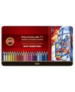 Caja metálica con 72 colores Polycolor de Koh-I-Noor