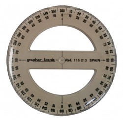 Transportador de ángulo grapher-tecnic, de 180º y 360º