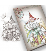 Polkadoodles Gnome Gift Of Xmas sellos transparentes
