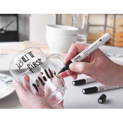 Rotulador Fácil GLASS&PORCELAIN color negro