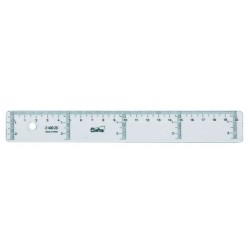 Regla de 20 cm.cristal Safta