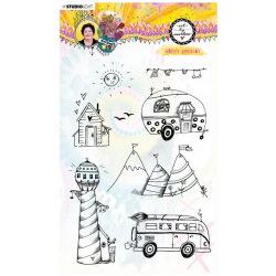 Sello transparente 148x210mm Felices fiestas Marlene's World nr.65