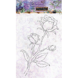 Sello transparente flor  13x20cm