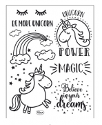 Sello transparente Unicornio 14x18cm