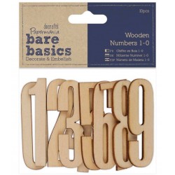 Números básicos de madera 1-0 (10 piezas)