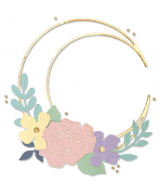 Sizzix Set de troqueles Thinlits Marco de luna creciente floral troquel