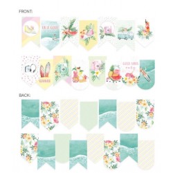 Banner y die cut Summer vibes, 15 piezas