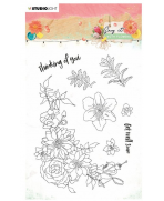 Sello transparente con flores Studio Light