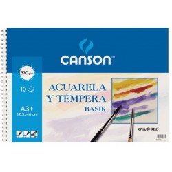 Álbum espiral A3+ 32,5x46 cm Acuarela 370 g 10H