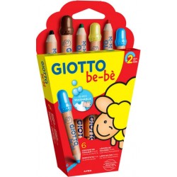 Gioto be-bè Súper Lápices de colores, estuche de 6 colores + sacapuntas